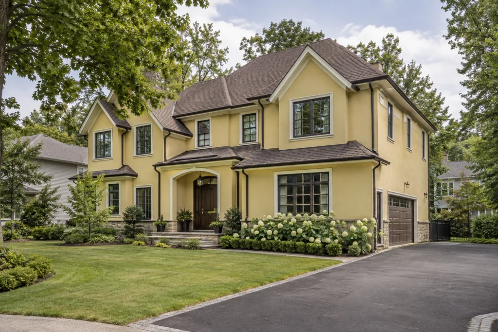 09 wheat yellow stucco brown roof
