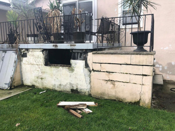 image of a destroyed stairwell