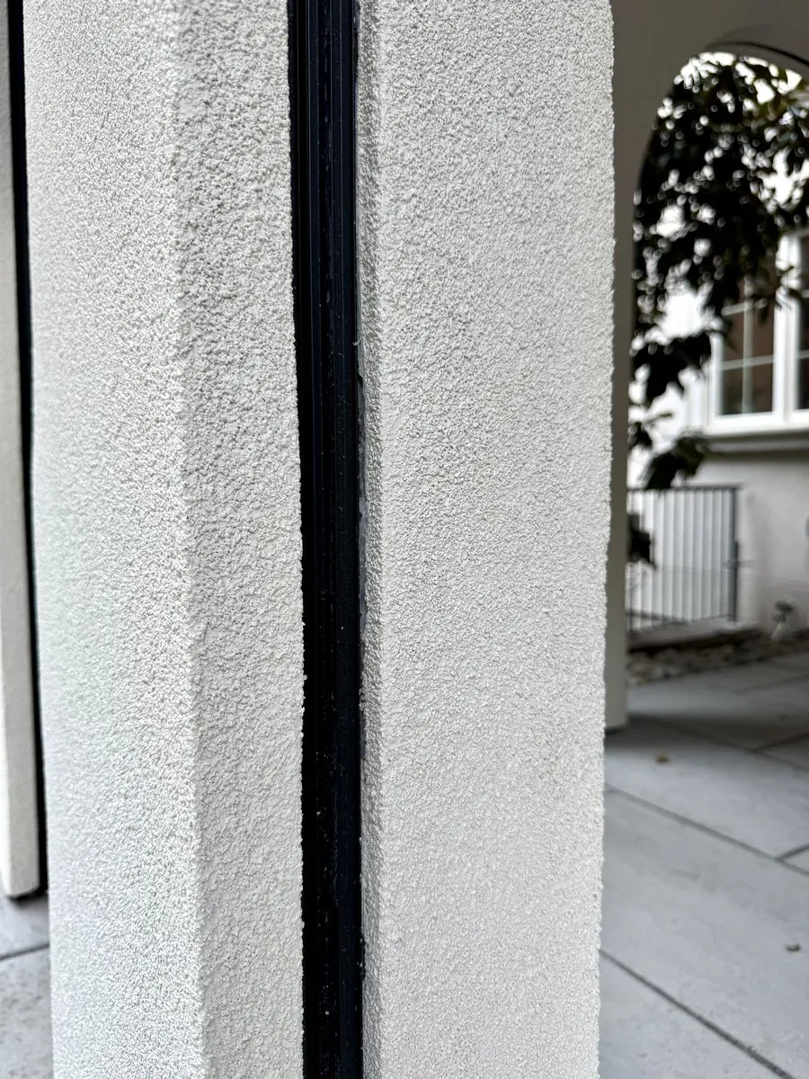 Demarest NJ 6 Smooth curves and corners of stucco finished with precision