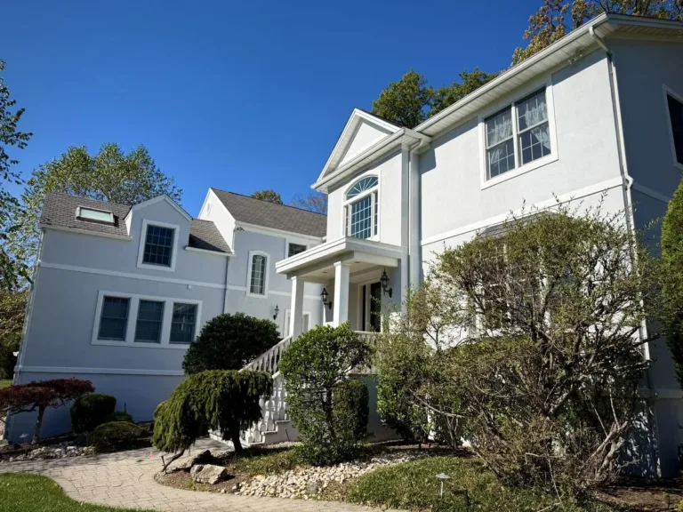 The Edison home’s stucco exterior with a fresh, long-lasting finish
