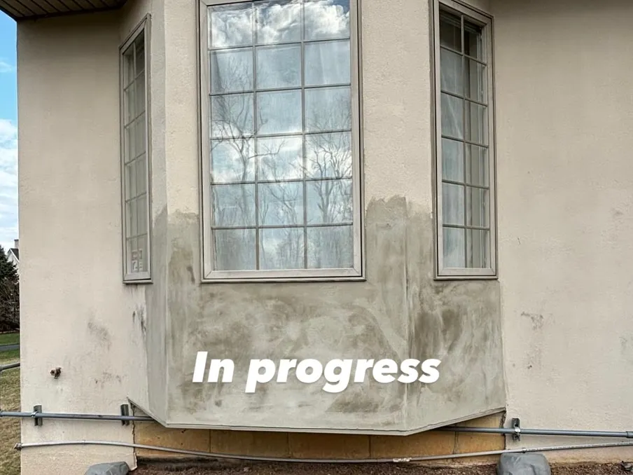 Bethlehem PA 4 Trapped moisture damage found behind stucco