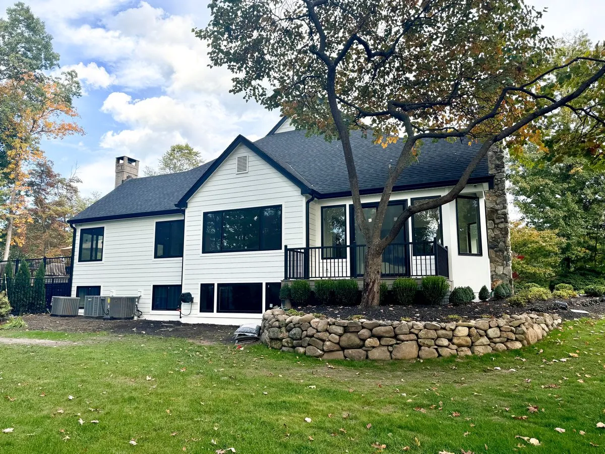 Upper Saddle River NJ 4 Installing new siding on the side walls of the house