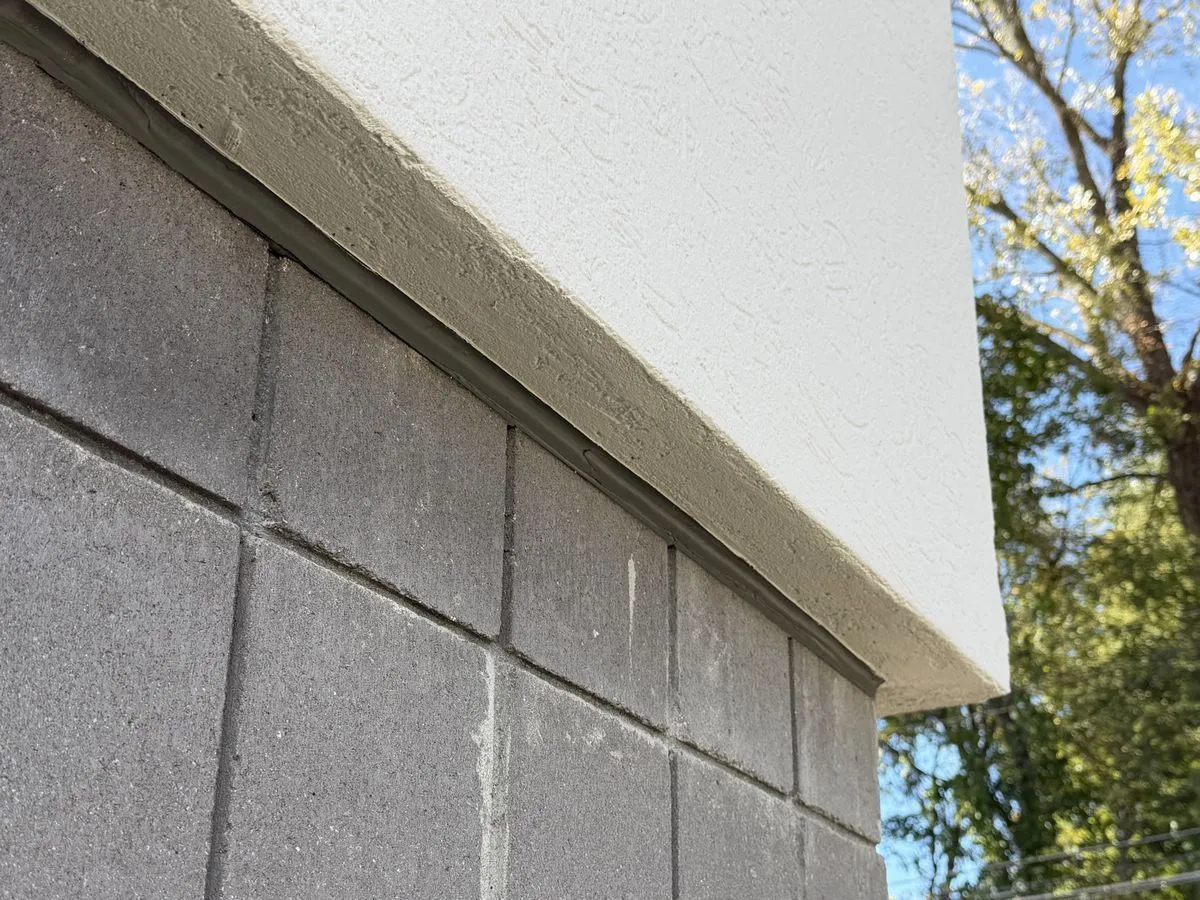 Northvale NJ 5 Close-up of the self-cleaning Lotusan coating on stucco