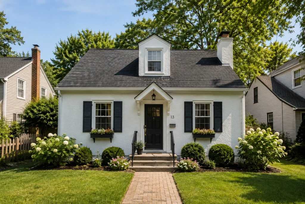 15 White Stucco House Ideas: Black Trim, Windows, Stone & Modern Designs 15 small white stucco house black door