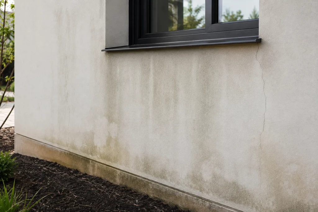 Smooth Stucco Finish: Pros, Cons, Cost & Common Problems 7 smooth stucco water stains and moisture damage